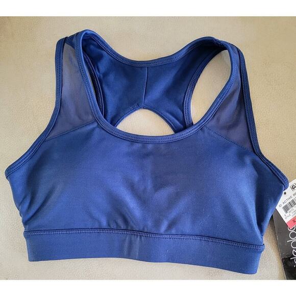 Ideology Sport Bra Small Mid Impact Blue RapiDry NWT - Picture 2 of 9